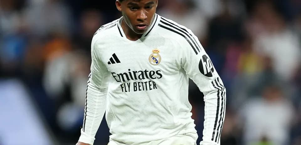 Jugador de Real Madrid durante el partido