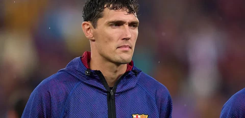Jugador de Barcelona en el campo antes del partido