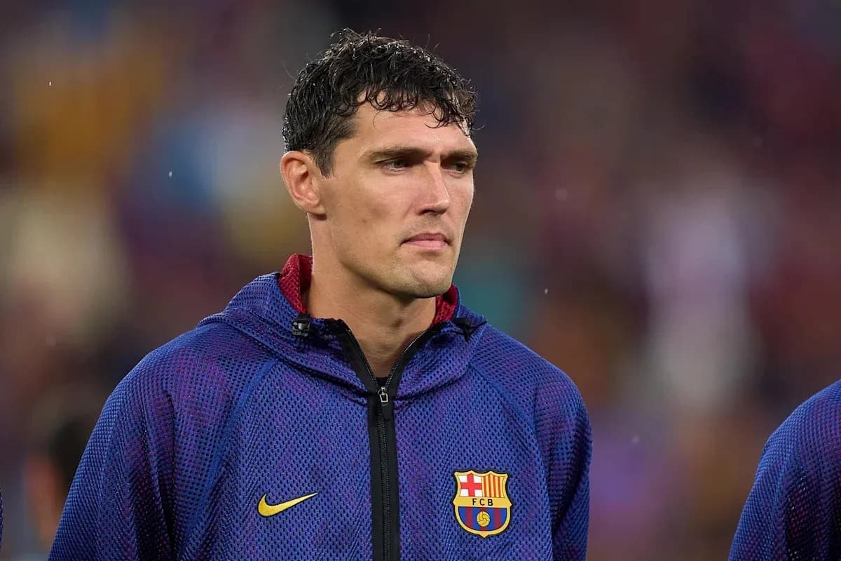 Jugador de Barcelona en el campo antes del partido