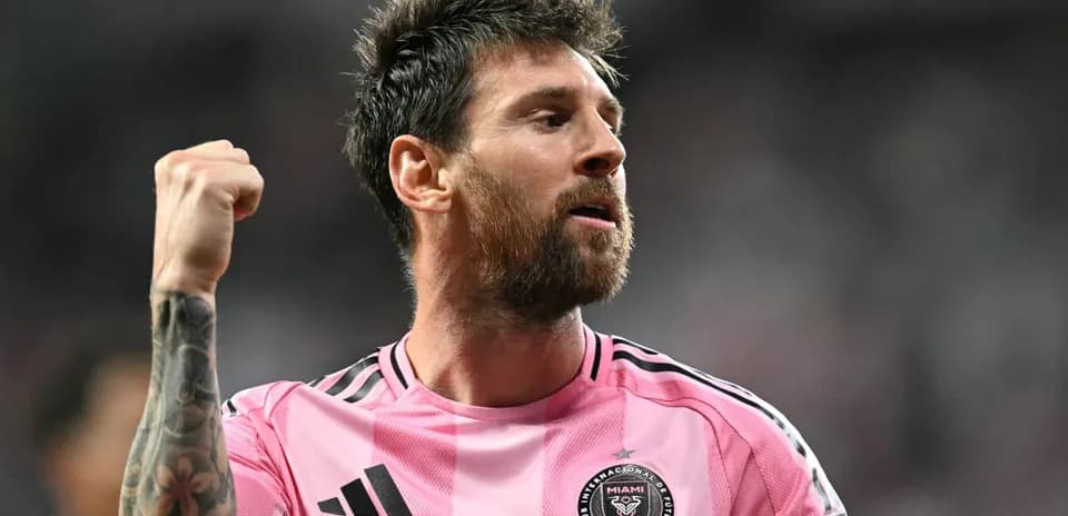 Lionel Messi celebrando en partido con Inter Miami