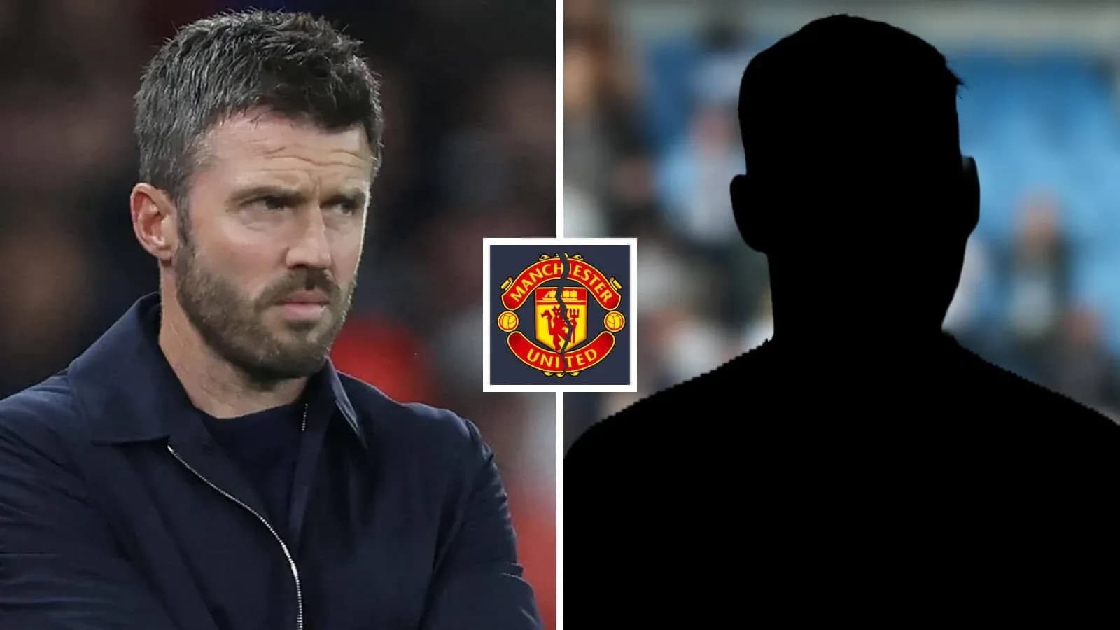 Entrenador de Manchester United con silueta de jugador