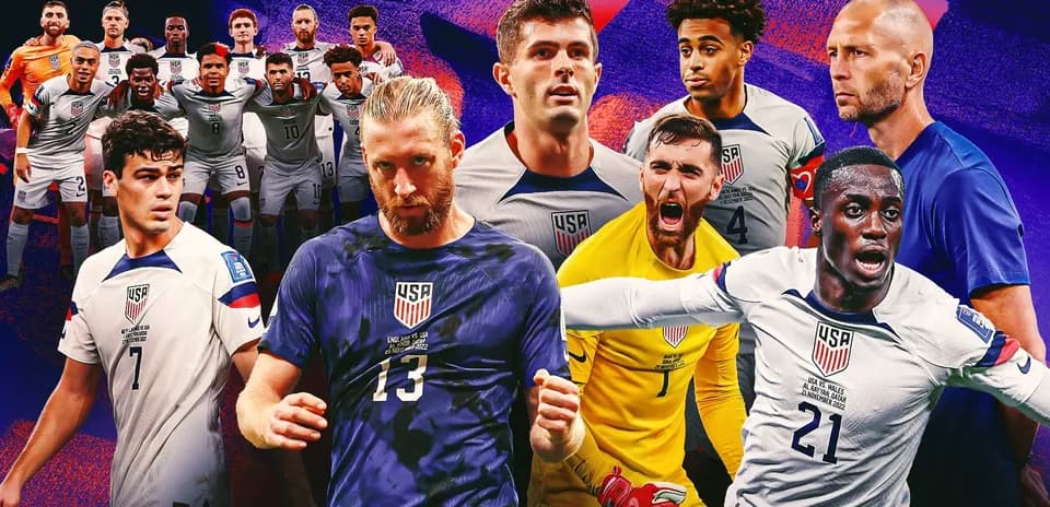 Jugadores de la selección de Estados Unidos en collage
