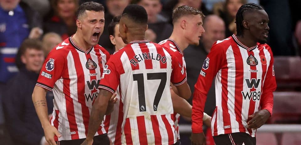 Jugadores de Sunderland celebrando un gol