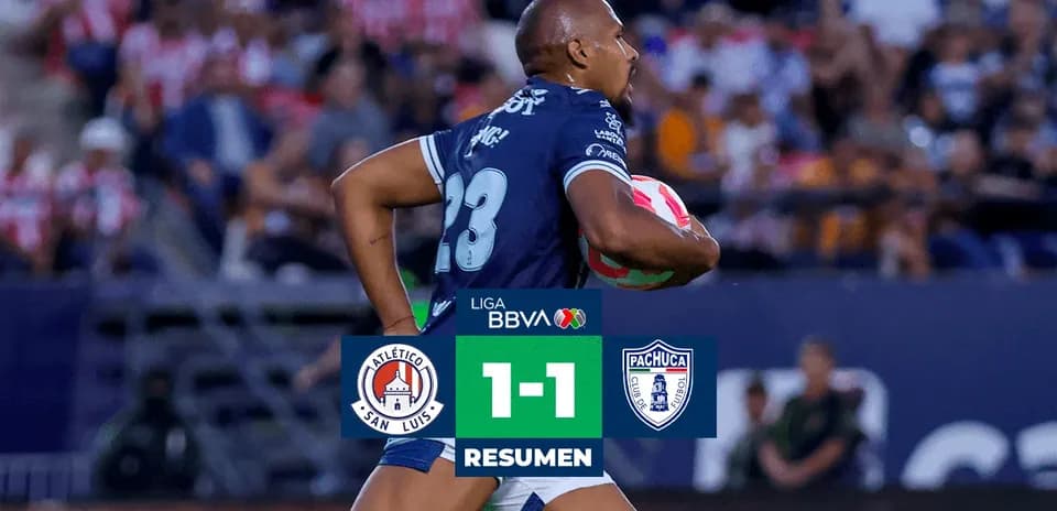 Jugadora de Atlético San Luis celebrando el empate