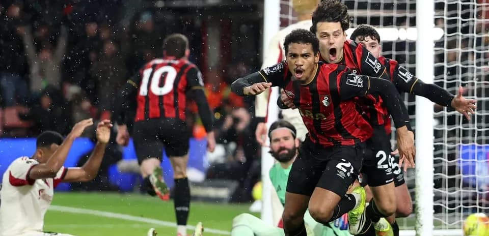 Jugadores de Bournemouth celebrando un gol