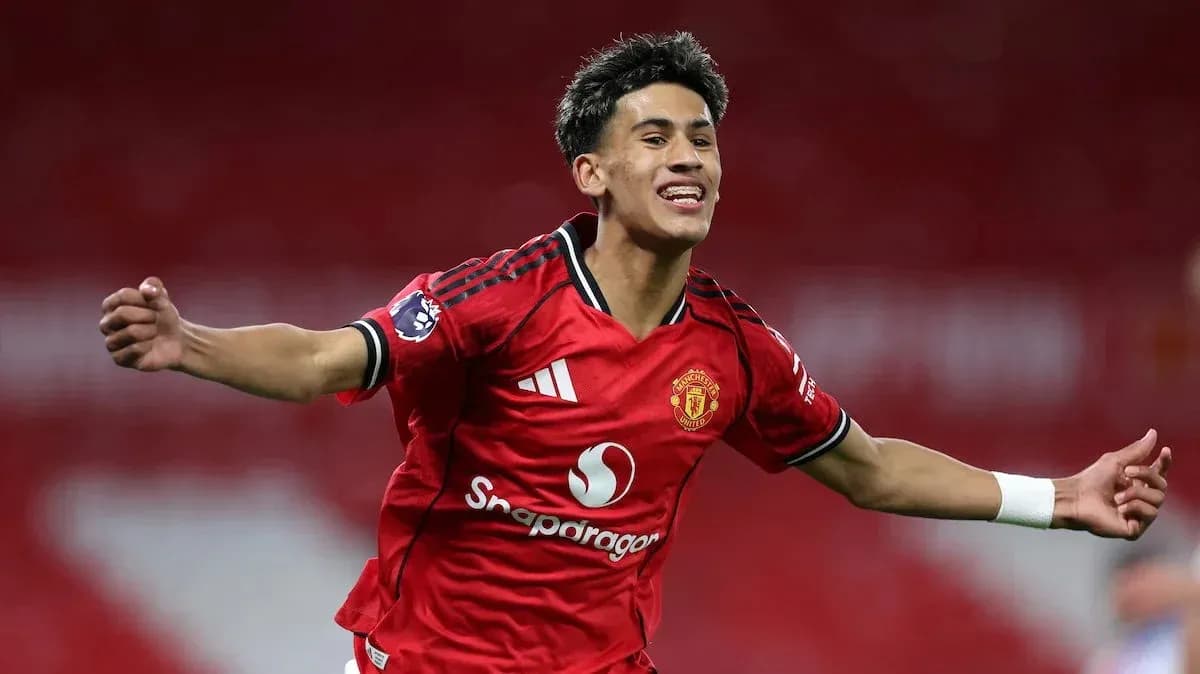 Jugador de Manchester United celebrando un gol