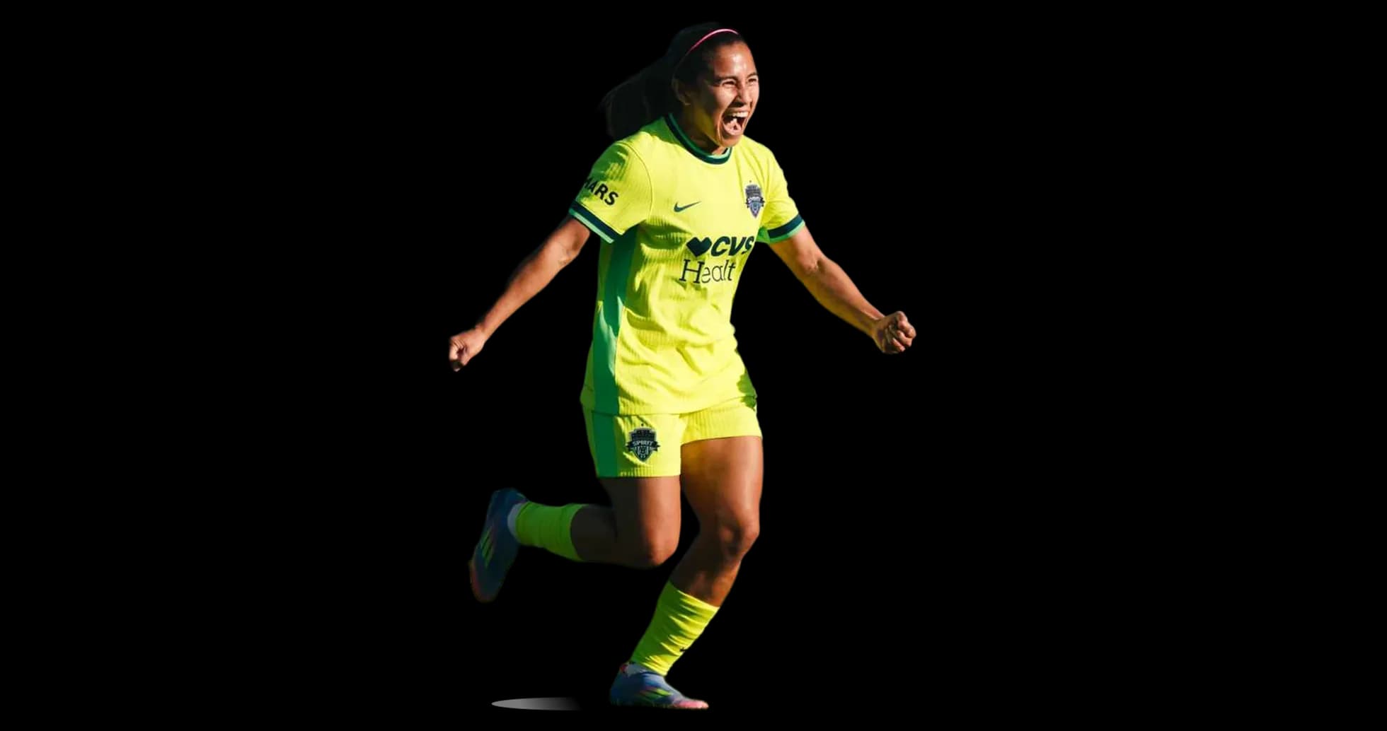 Jugadora del Seattle Reign FC celebrando un gol
