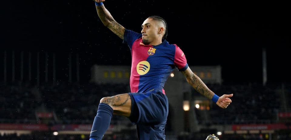 Jugador de Barcelona celebrando un gol