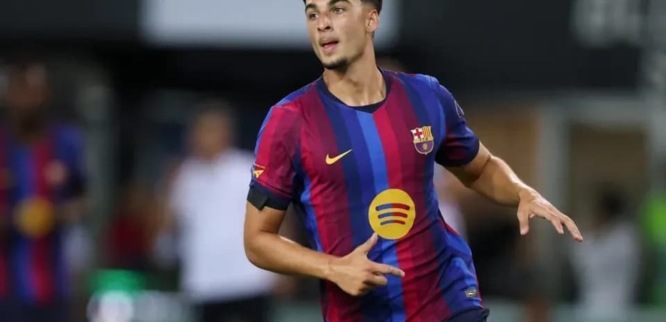 Jugador de Barcelona celebrando un gol en el campo