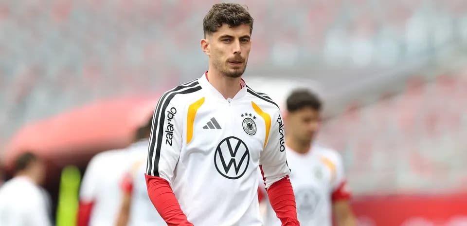 Jugador de Alemania en sesión de entrenamiento
