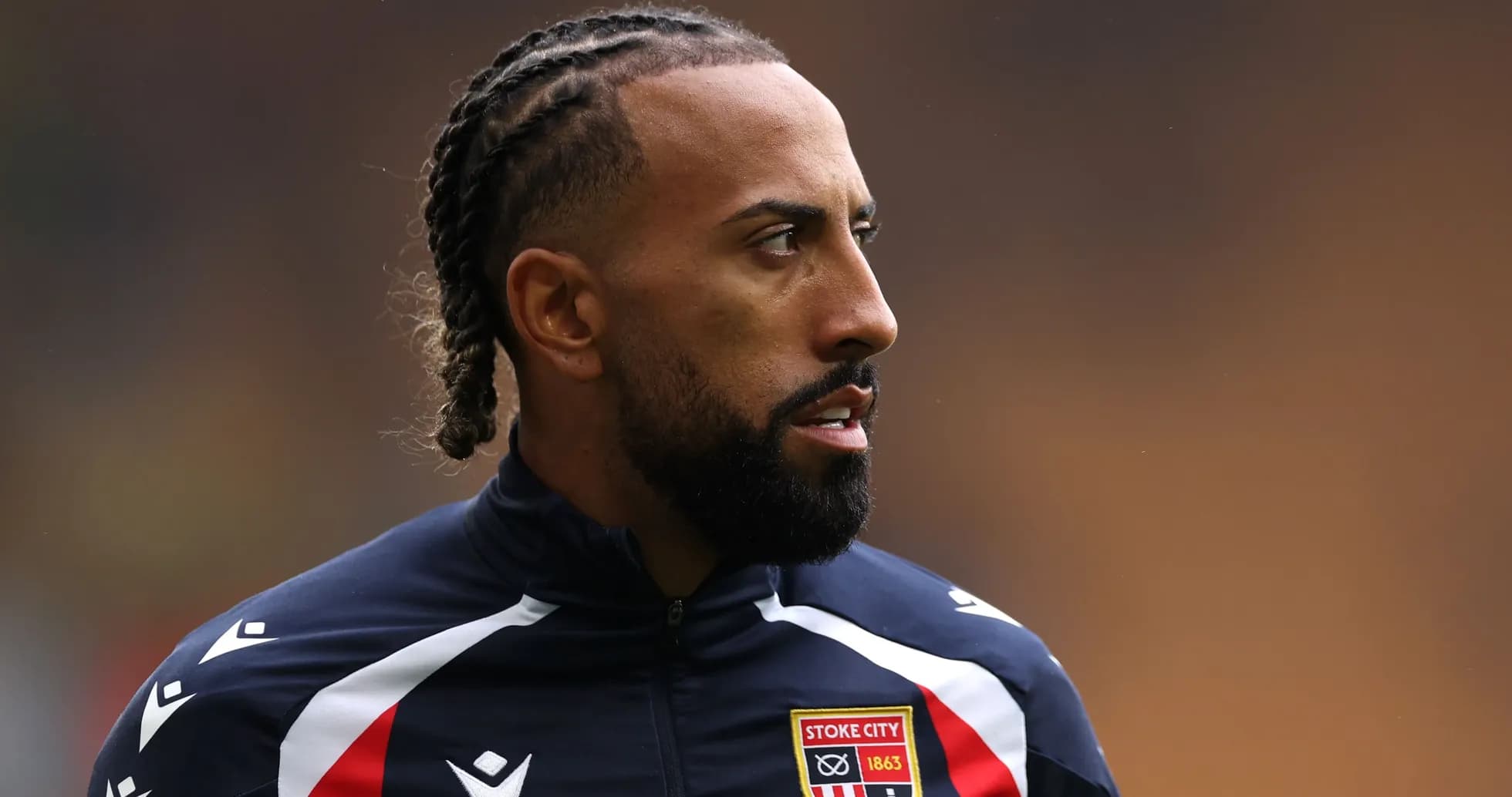 Jugador de Stoke City en el campo de juego