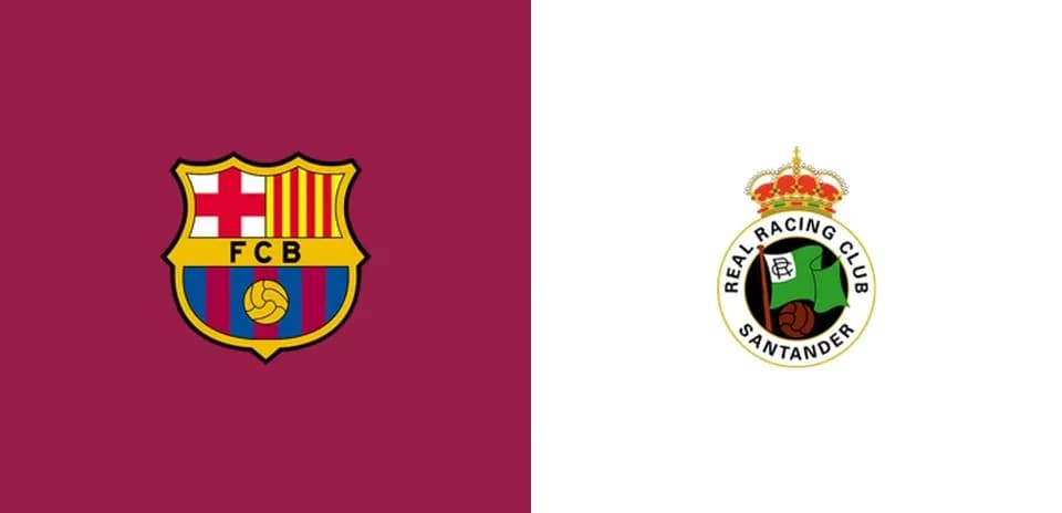 Logos de FC Barcelona y Real Racing Club