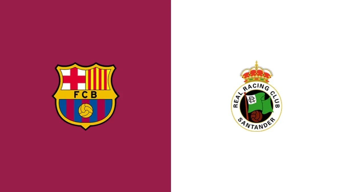 Logos de FC Barcelona y Real Racing Club