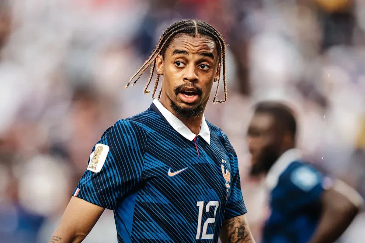 Jugador de Francia en el campo durante el partido