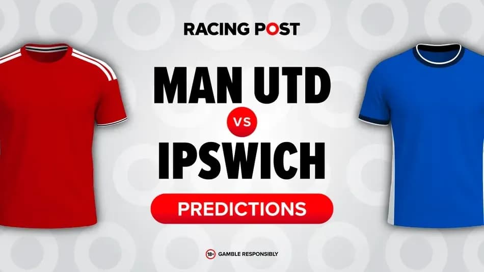 Camisetas de Man Utd e Ipswich con predicciones