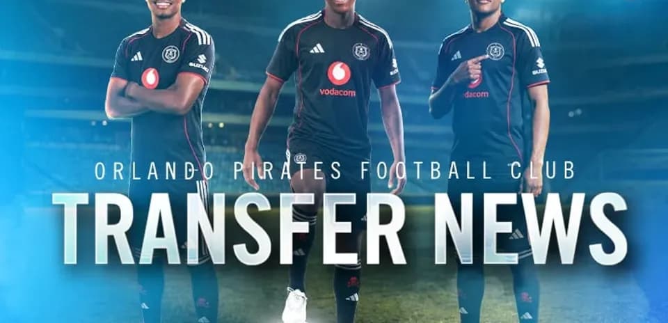 Jugadores de Orlando Pirates posando en uniforme