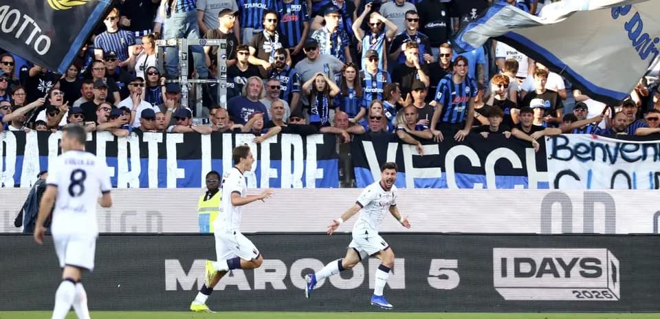 Celebración de gol en partido de Atalanta