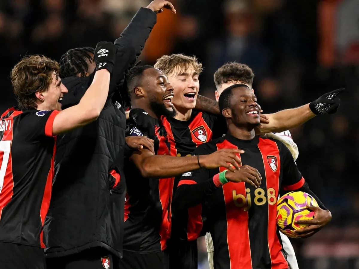 Jugadores del Bournemouth celebrando un gol