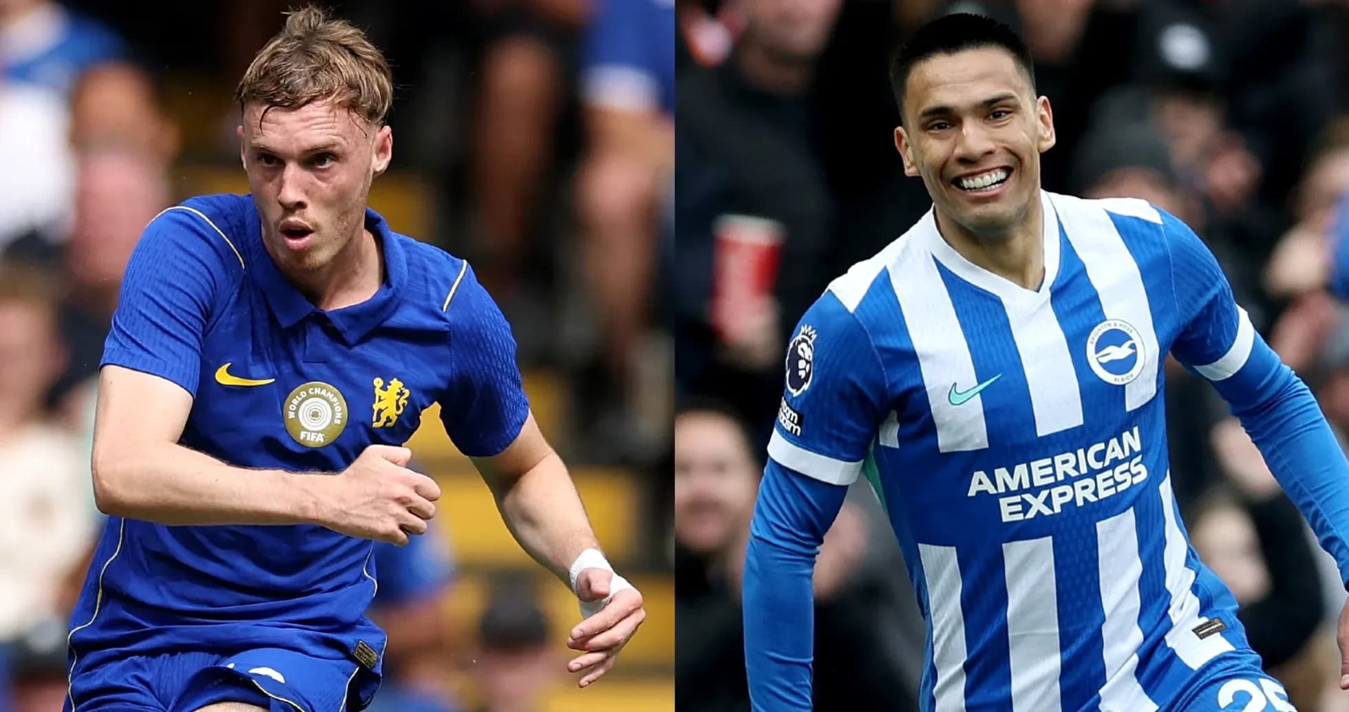 Jugadores de Chelsea y Brighton en acción