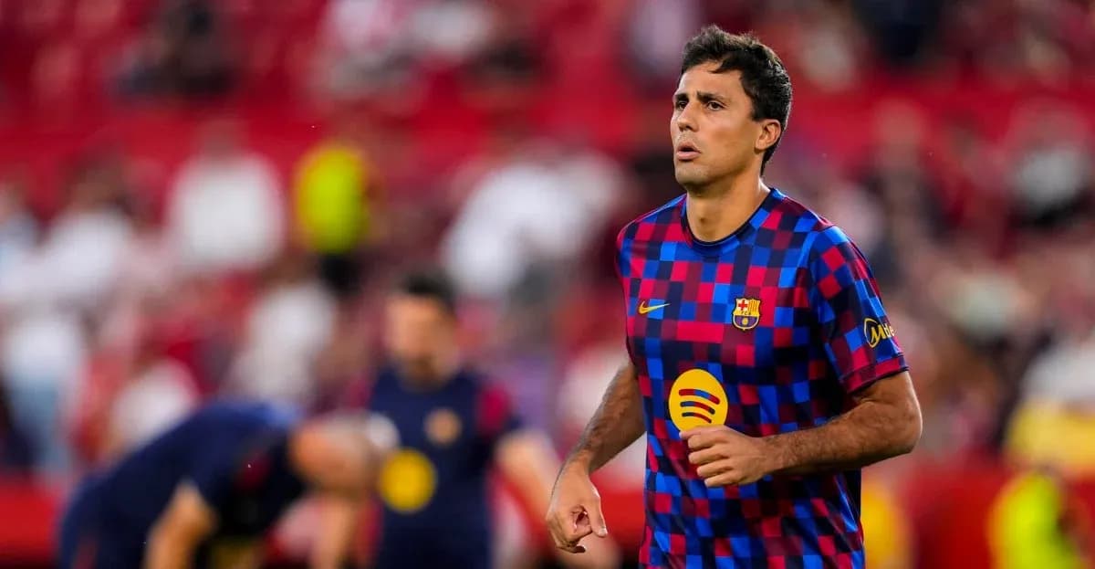 Jugador de Barcelona calentando antes del partido