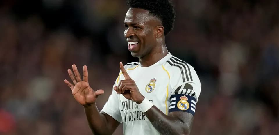 Vinícius Jr. celebrando tras marcar un gol