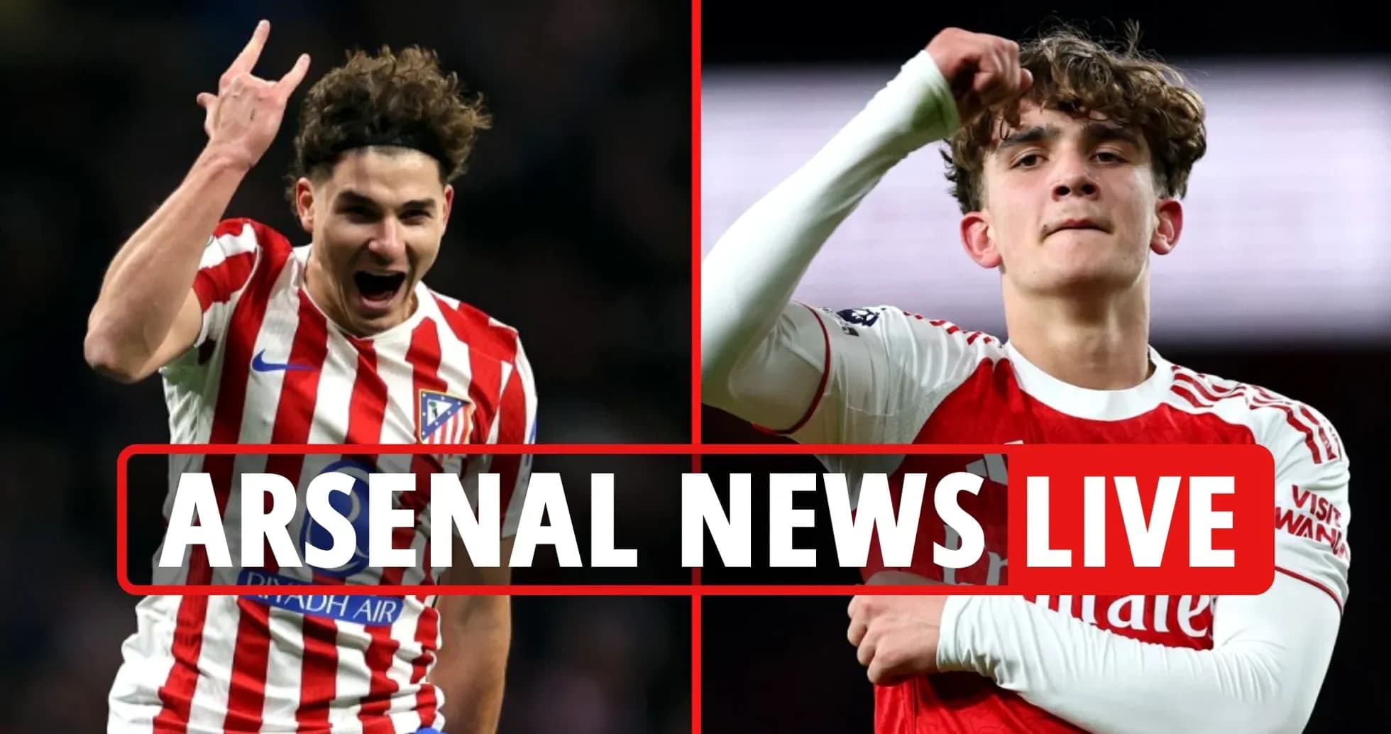 Jugadores de Atlético de Madrid y Arsenal en acción