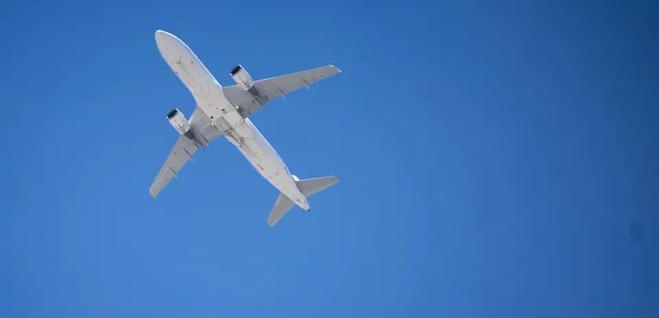 Avión volando en un cielo despejado