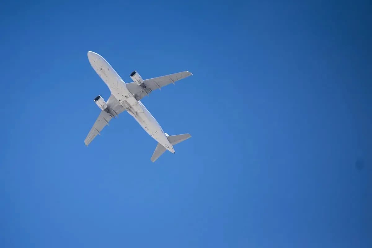 Avión volando en un cielo despejado