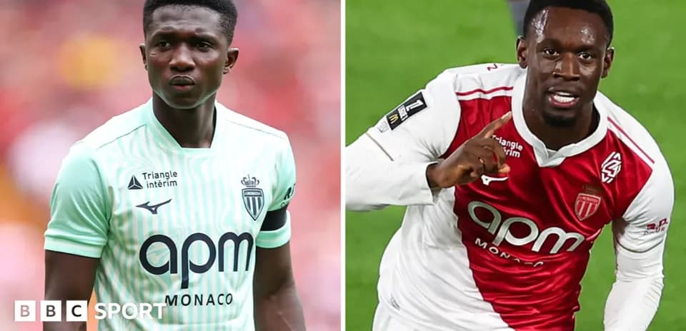 Dos jugadores de AS Monaco en diferentes camisetas