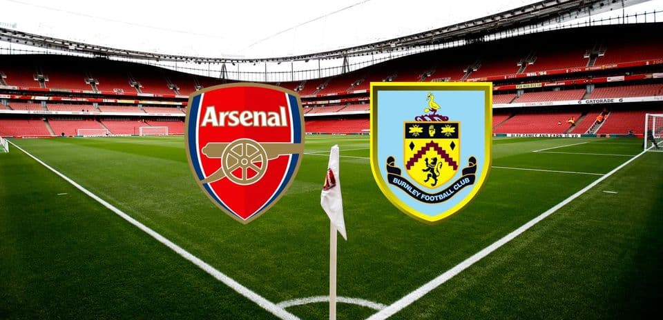 Estadio con escudos de Arsenal y Burnley