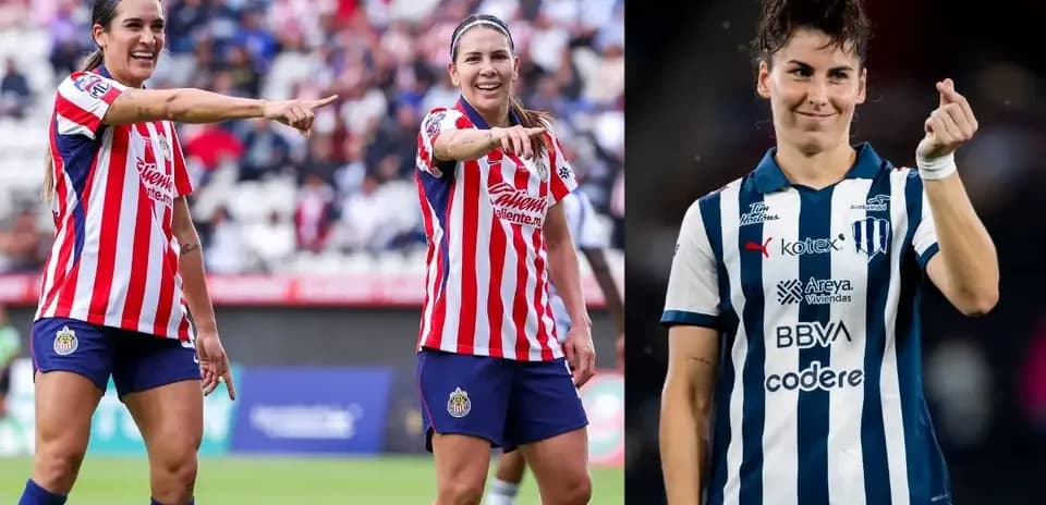 Jugadoras de Guadalajara W y Monterrey W en acción