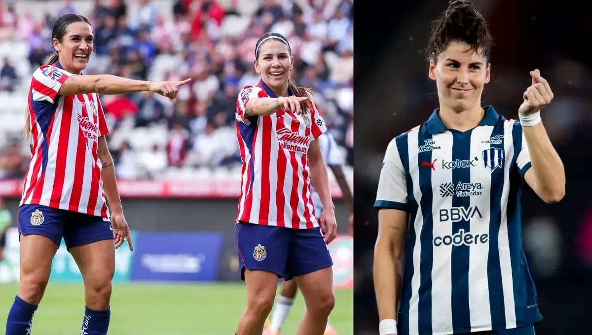 Jugadoras de Guadalajara W y Monterrey W en acción