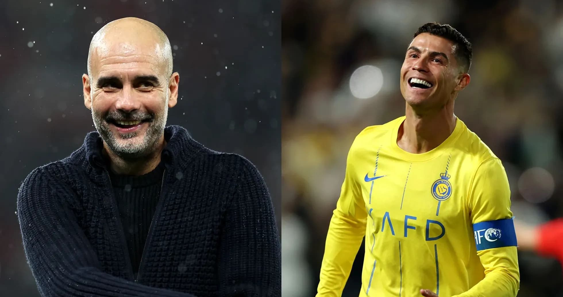 Pep Guardiola y Cristiano Ronaldo en un evento deportivo