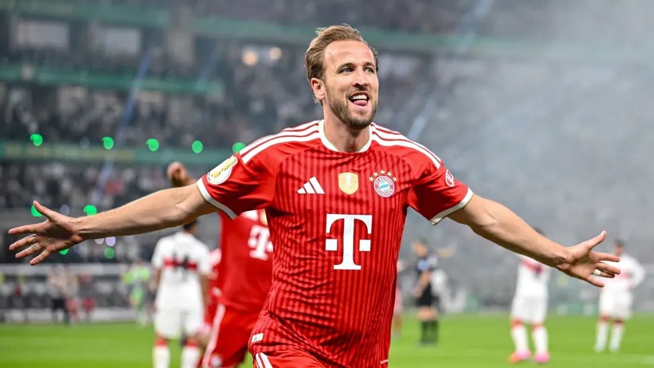 Jugador de Bayern Múnich celebrando un gol en el estadio
