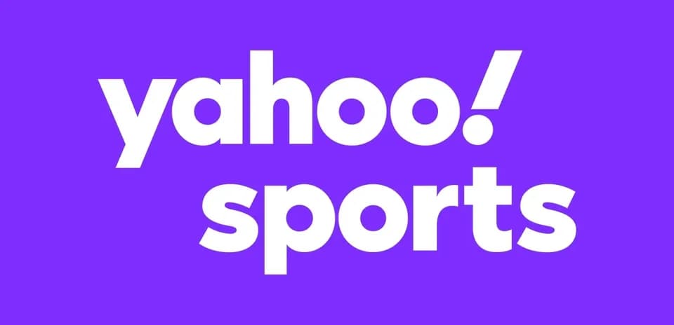 Logotipo de Yahoo Sports sobre fondo púrpura