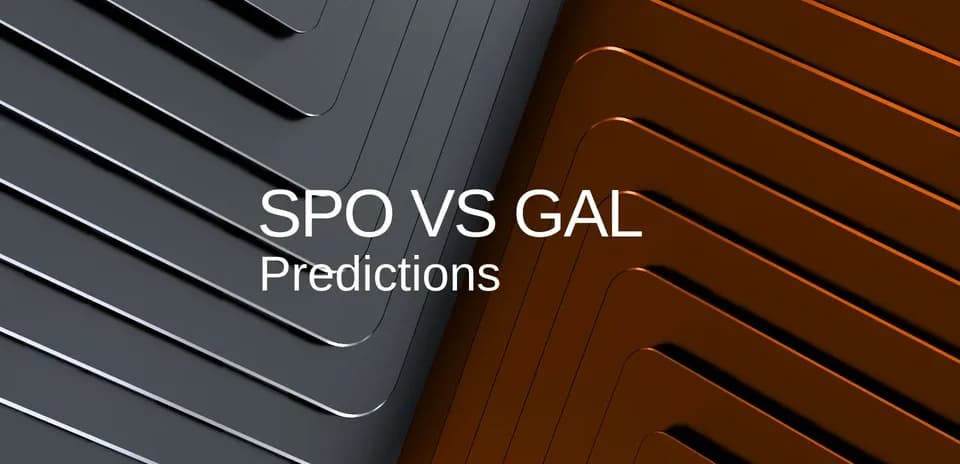 Fondo con texto 'SPO VS GAL Predicciones'