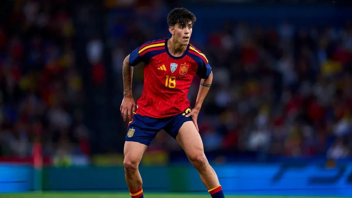Jugador de España en acción durante un partido