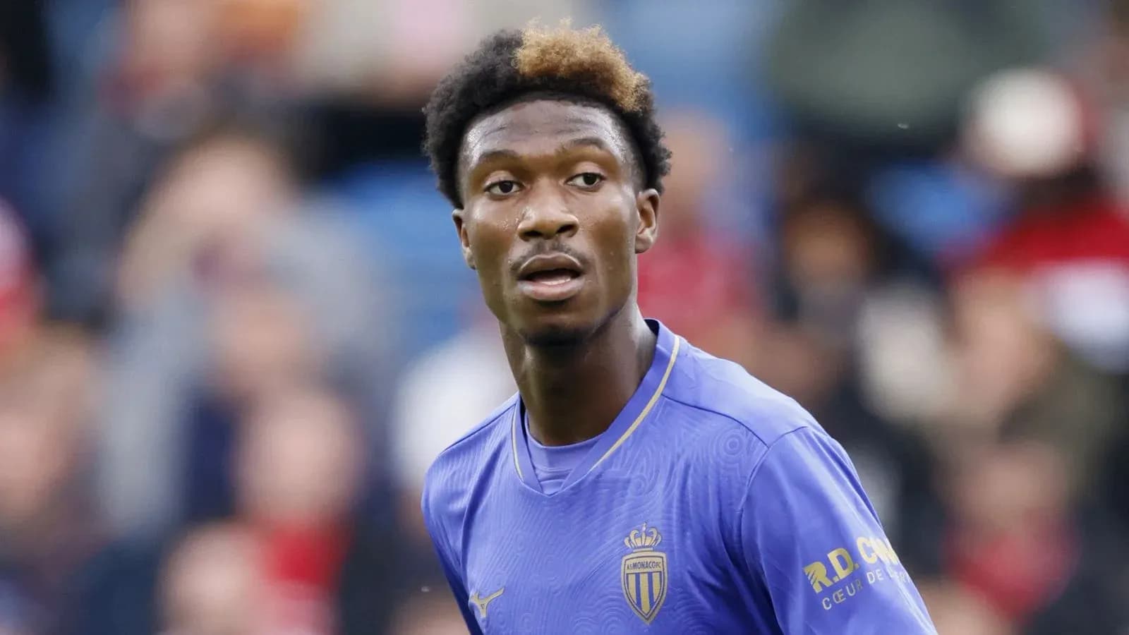 Jugador de AS Monaco en acción durante partido