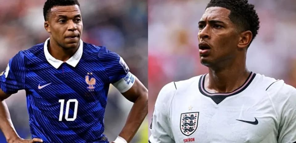 Kylian Mbappé y Jude Bellingham en el partido