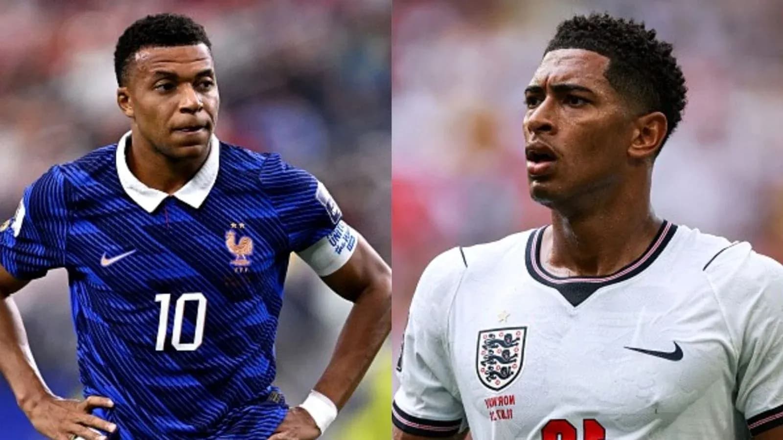 Kylian Mbappé y Jude Bellingham en el partido
