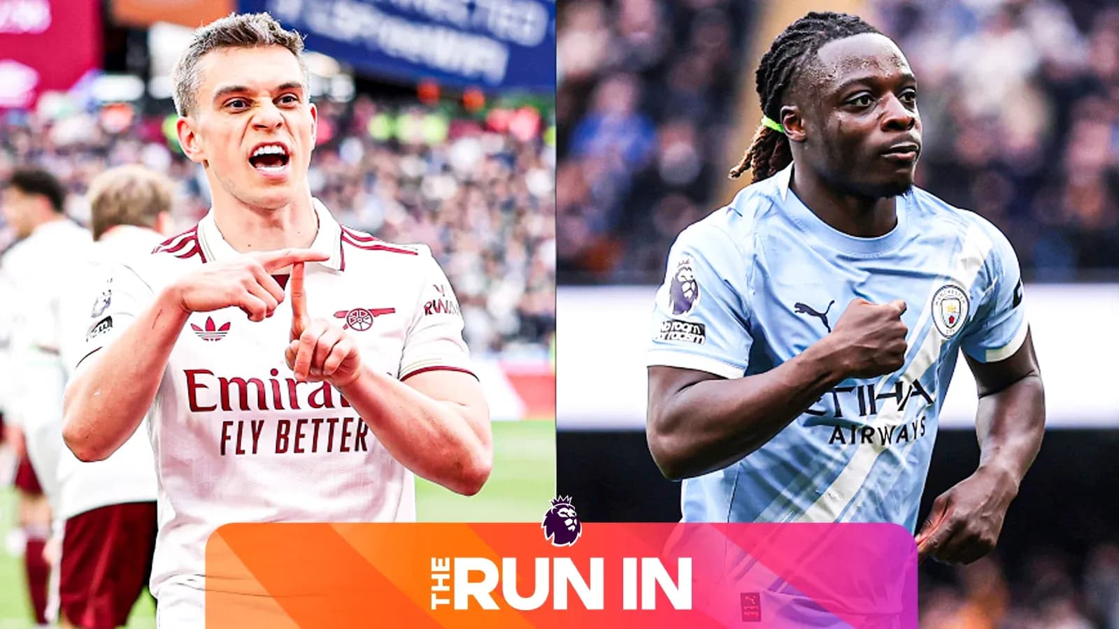 Jugadores de Arsenal y Manchester City celebrando goles