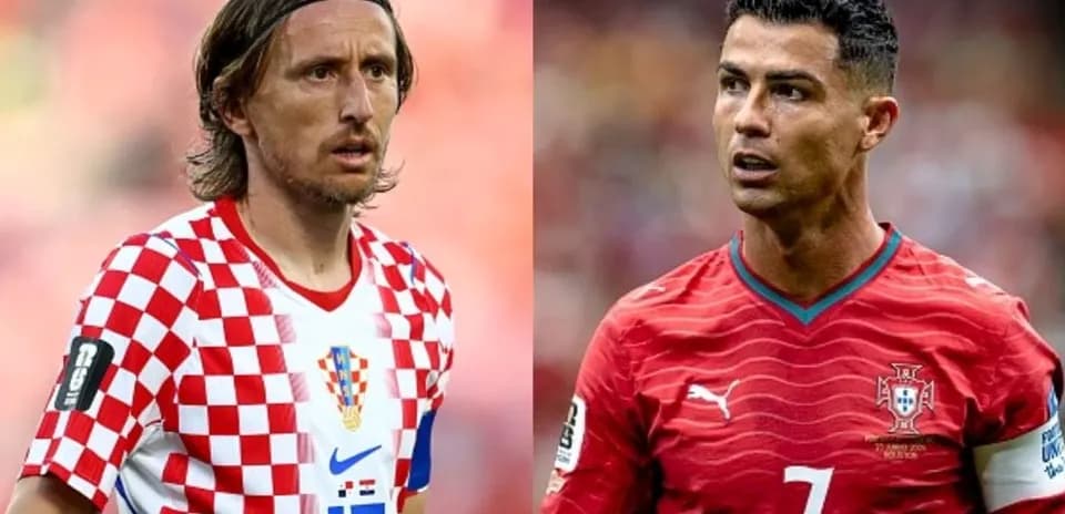 Luka Modric y Cristiano Ronaldo en el partido