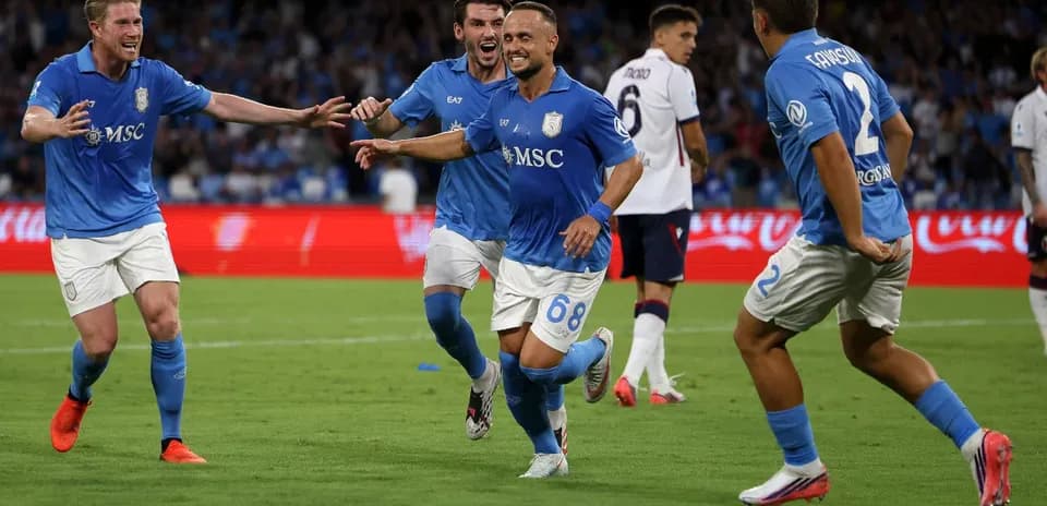 Jugadores del Napoli celebrando un gol