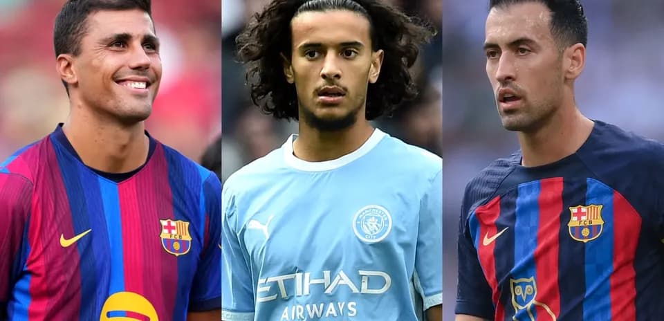 Jugadores de fútbol en diferentes camisetas de clubes
