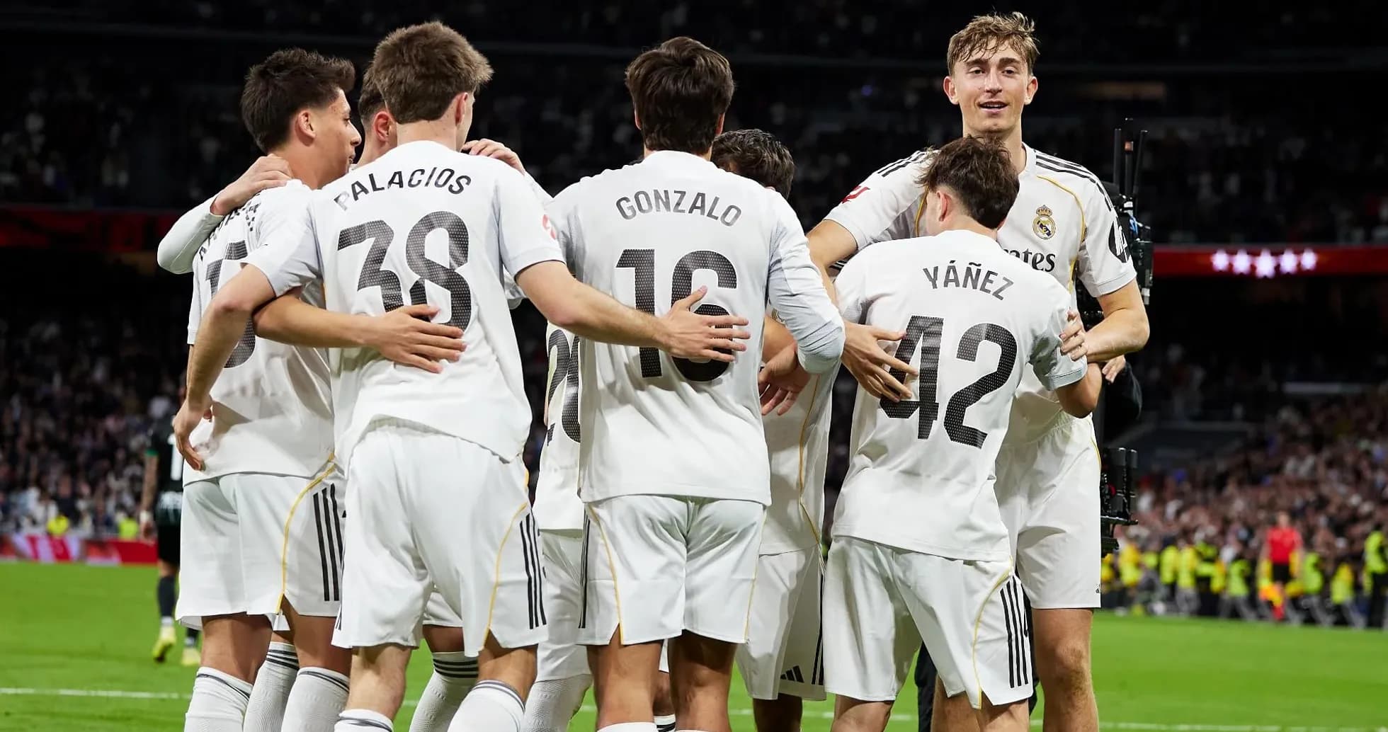 Celebración de jugadores del Real Madrid