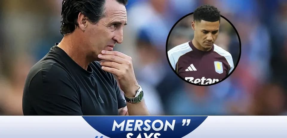Entrenador pensativo con jugador en el fondo