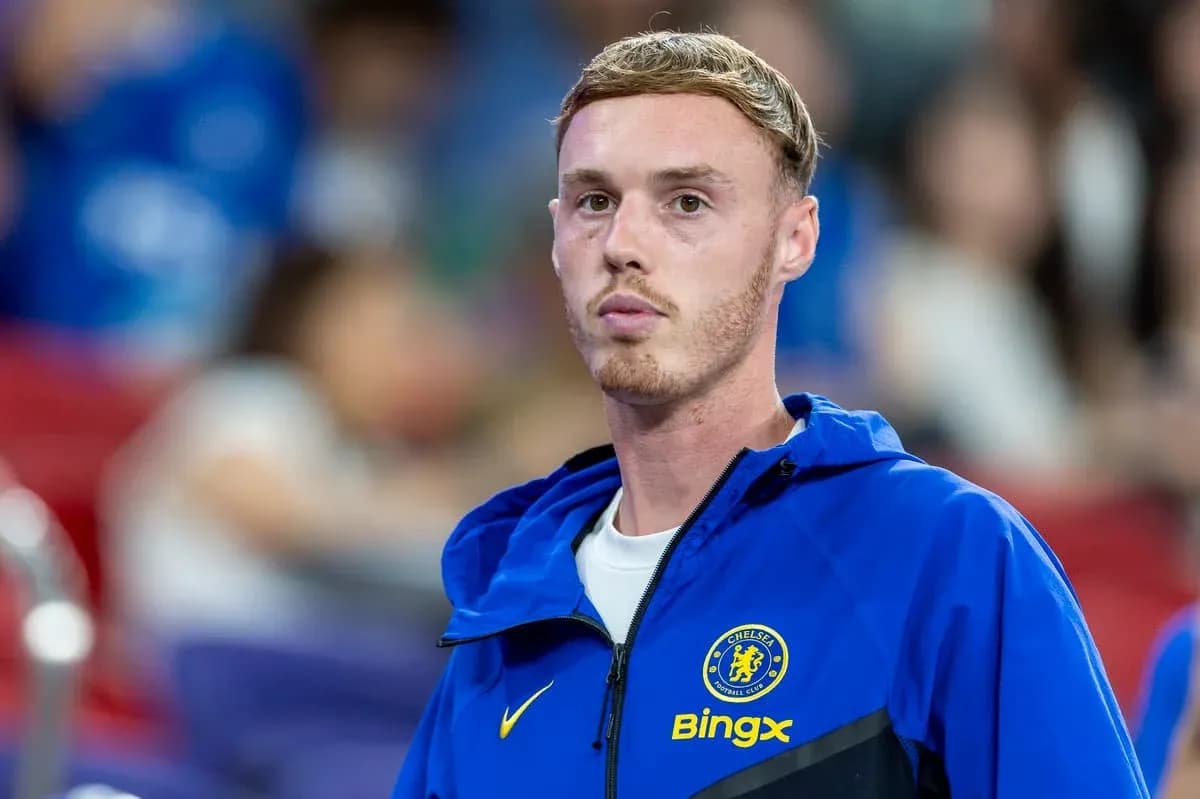 Jugador de Chelsea en la zona de calentamiento