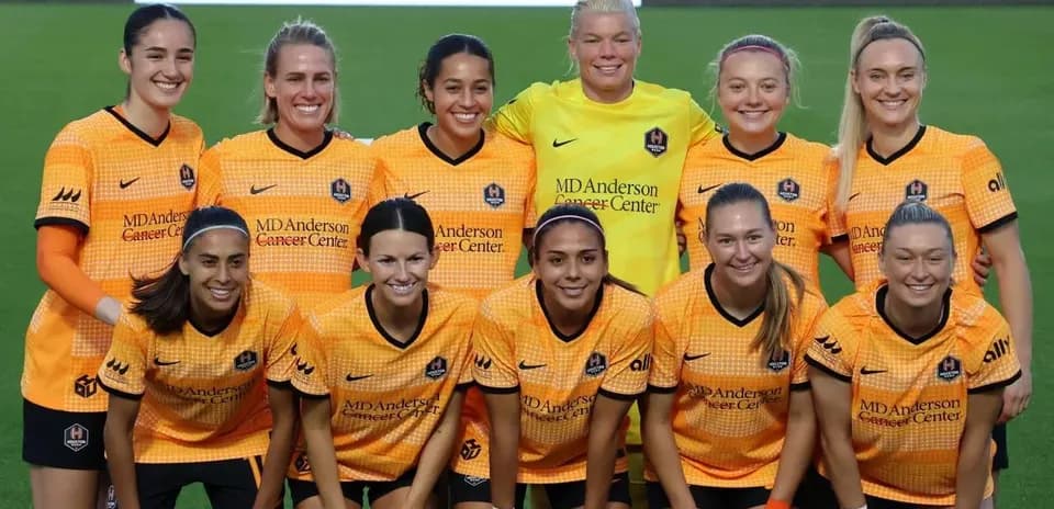 Equipo de Houston Dash en la alineación