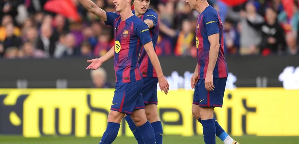 Jugadores de Barcelona celebrando un gol
