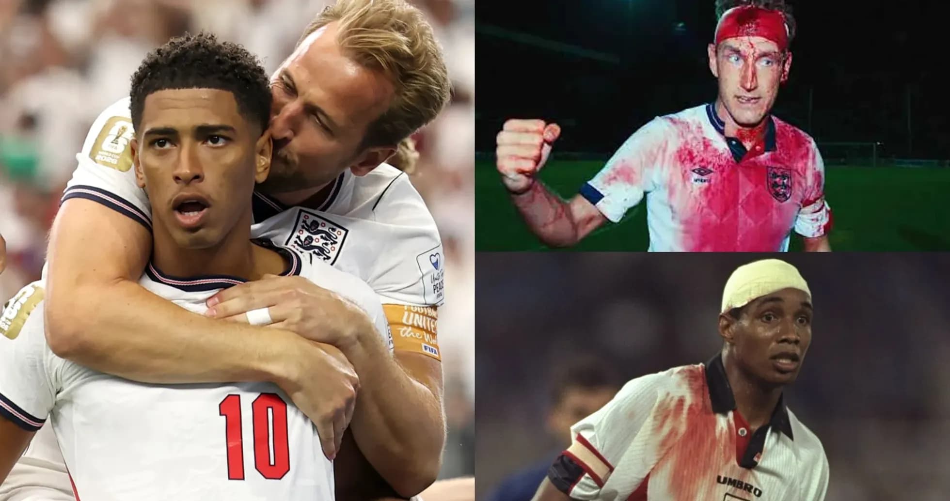Jugadores de fútbol de Inglaterra en diferentes situaciones